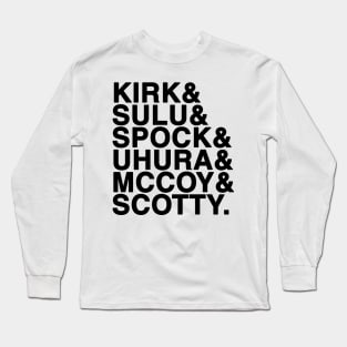 STAR TREK NAMES (BLACK) Long Sleeve T-Shirt